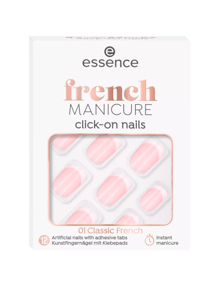 ESSENCE Uñas artificiales click-on french MANICURE 01