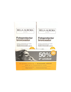 BELLA AURORA FOTOPROTECTOR BRONCEADOR SPF30 PACK 50ML + 50ML