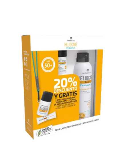 HELIOCARE PEDIATRICS PACK HELIOCARE 360º STICKS SFP 50 + HELIOCARE 360º PEDIATRICS TRANSPARENT SPRAY 50 200ML