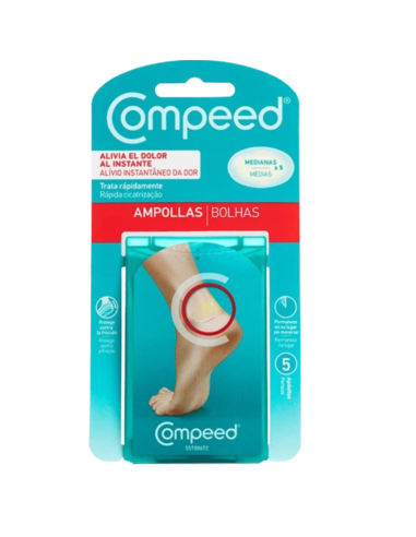 COMPEED AMPOLLAS MEDIANAS TALÓN 5 APÓSITOS