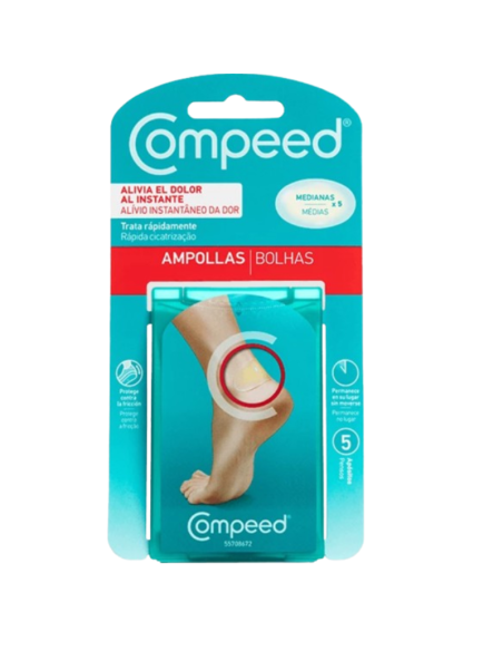 COMPEED AMPOLLAS MEDIANAS TALÓN 5 APÓSITOS