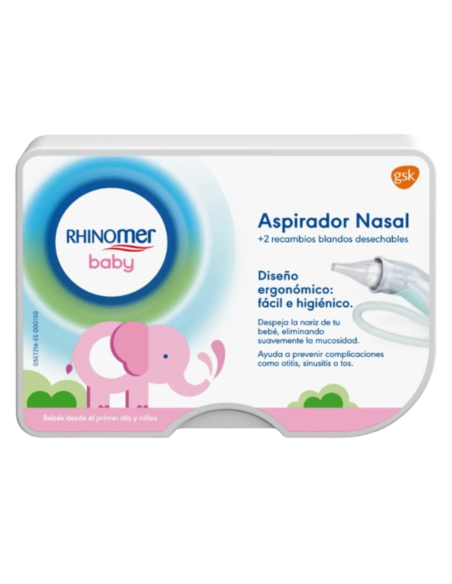 RHINOMER ASPIRADOR NASAL BABY + 2 RECAMBIOS DESECHABLES