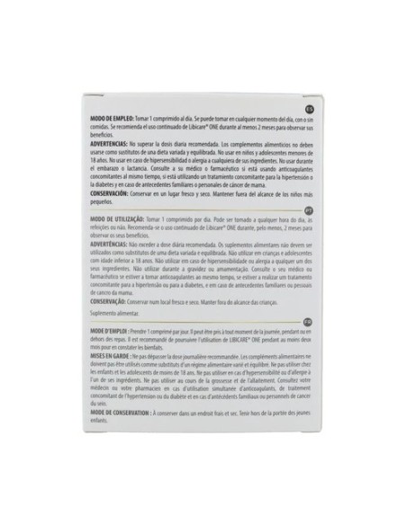LIBICARE ONE 60 COMPRIMIDOS