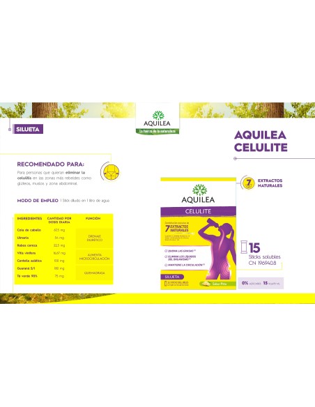 AQUILEA CELULITIS 15 STICKS SOLUBLES