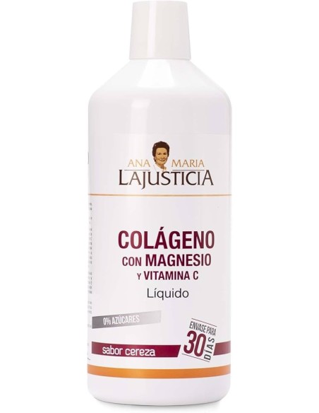 ANA MARIA LA JUSTICIA COLÁGENO CON MAGNESIO Y VITAMINA C 1L SABOR CEREZA