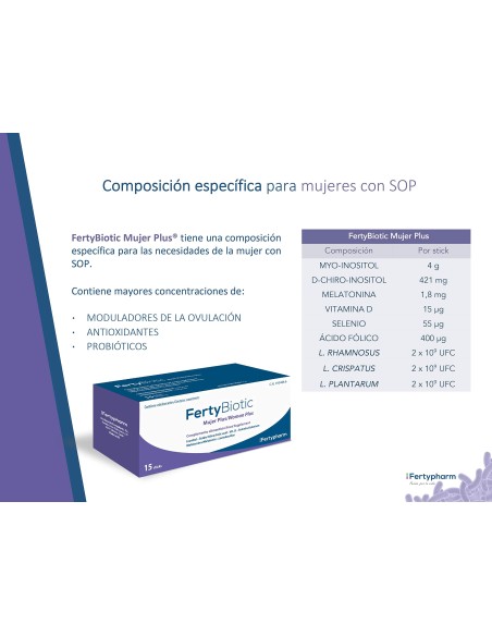 FERTYBIOTIC MUJER PLUS 15 STICKS