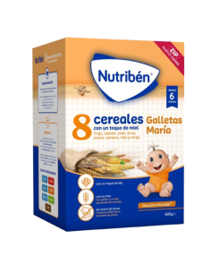 NUTRIBEN 8 CEREALES GALLETAS MARÍA Y UN TOQUE DE MIEL 6...
