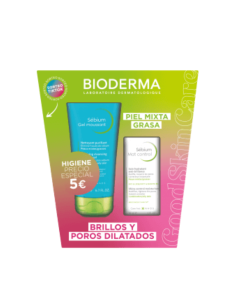 BIODERMA SEBIUM PACK BRILLOS Y POROS DILATADOS GEL...